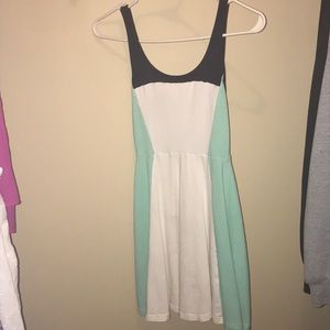 Blue and white express dress